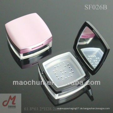 SF026B mit Sichter quadratischen Make-up Mineral Pulver Gefäß